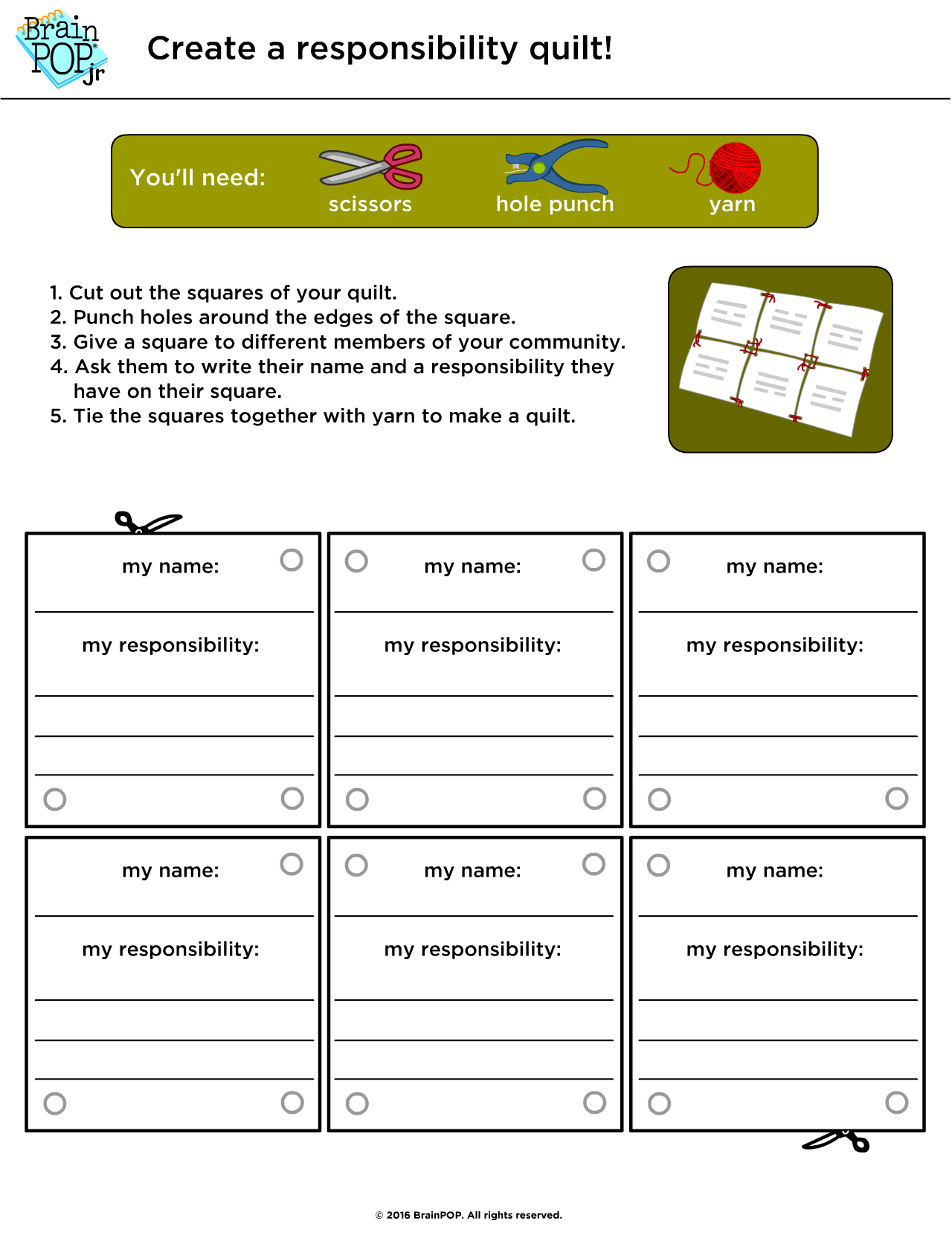 Rights and Responsibilities - BrainPOP Jr. Within Rights And Responsibilities Worksheet