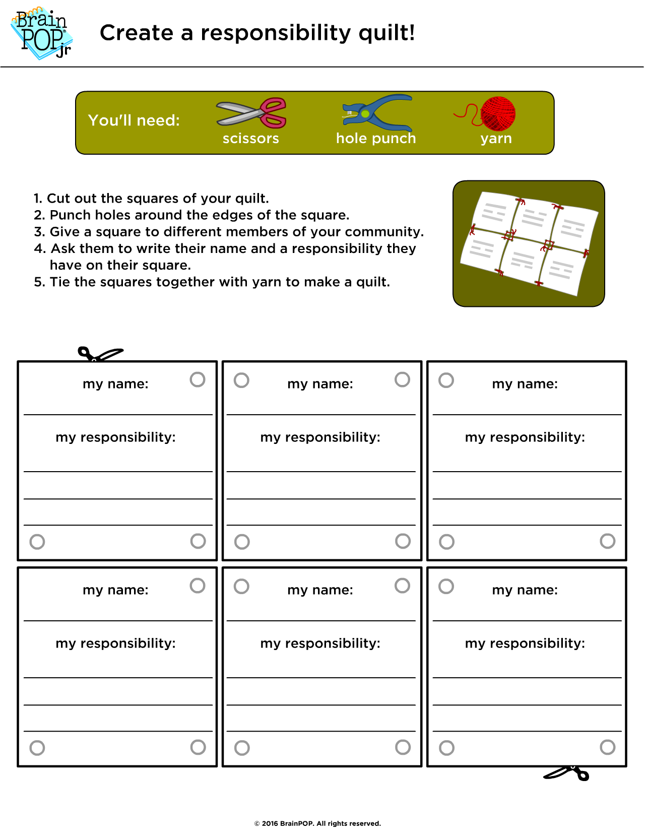 Rights and Responsibilities - BrainPOP Jr. Intended For Rights And Responsibilities Worksheet